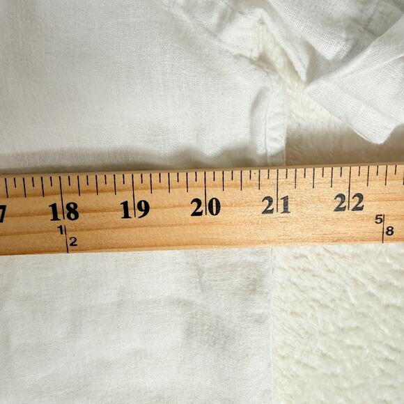 Robert Graham Shirt Mens M White Short Sleeve Classic Fit Linen Resort Wear - Picture 6 of 7